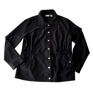 Zenergy by Chicos‎ Black Button Front Shacket